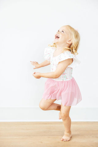 Fancy Florals S/S Twirl Leotard