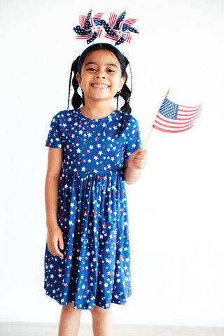 Star Bright S/S Pocket Twirl Dress