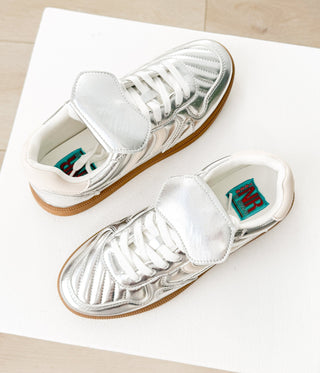 Milan Metallic Sneaker in Silver