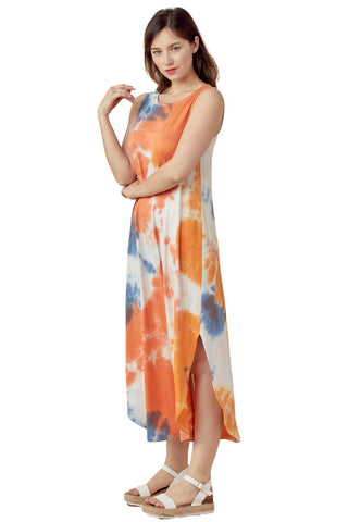 Maxi Dress Sleeveless Crew Neck Maxi Dress