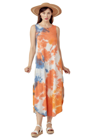 Maxi Dress Sleeveless Crew Neck Maxi Dress