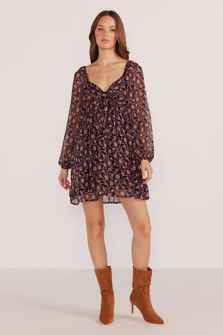 Regal Babydoll Mini Dress