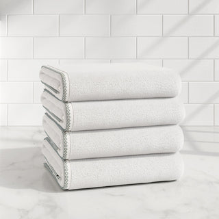 Cotton Border-Stitched 6-Piece Towel Set - Valery Collection Great Bay Home
