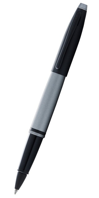 Calais™ Matte Gray and Black Lacquer Rollerball Pen - By Baano