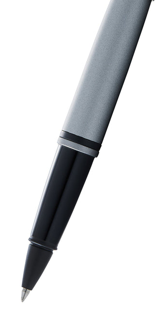 Calais™ Matte Gray and Black Lacquer Rollerball Pen - By Baano