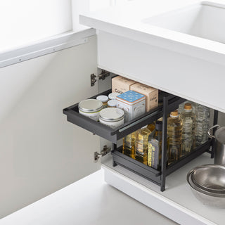 Two-Tier Pull-Out Shelf - Steel - By Baano
