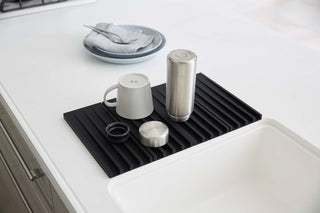 Folding Dish Drainer Mat & Trivet - Silicone - By Baano