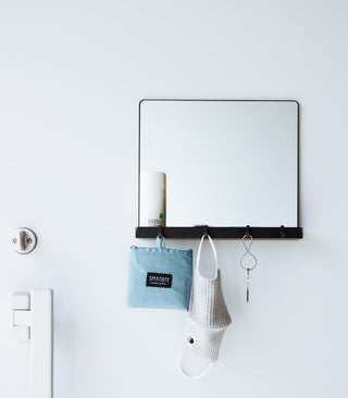 Magnetic Mirror with Storage Rack - Glass - By Baano