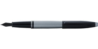 Calais™ Matte Gray and Black Lacquer Stainless Steel Fine Nib Fountain Pen - By Baano