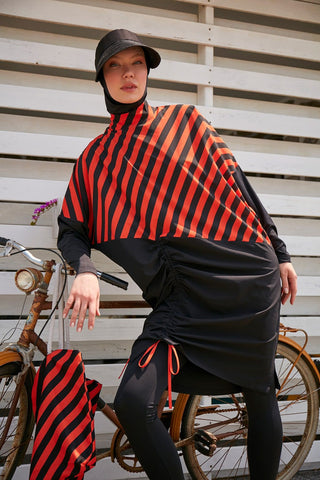 Woven Black Burkini Modest Swimwear M2307 - By Baano