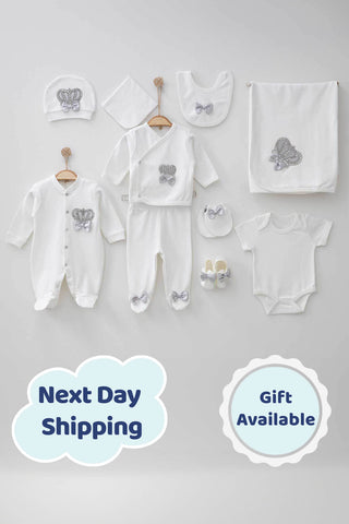 Henry Gray Newborn Coming Home Set (10 pcs)