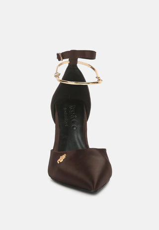 Hobnob Anklet Embellishment Stiletto Sandals