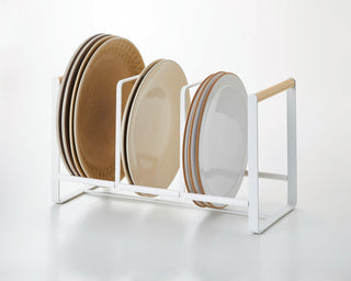 Vertical Plate Organizer - Steel + Wood - By Baano