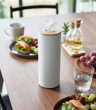 Round Tissue Case - Steel + Wood - By Baano