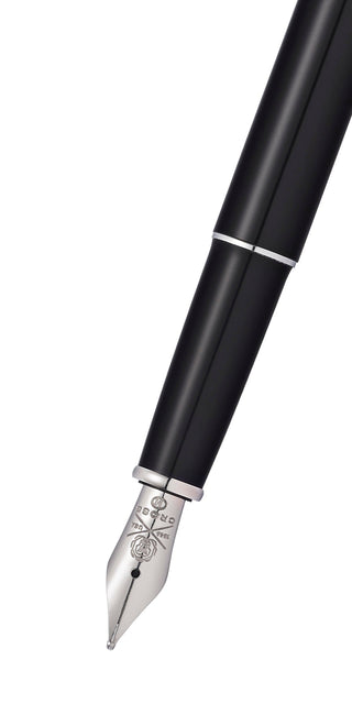 Classic Century® Black Lacquer Medium Nib Fountain Pen - By Baano