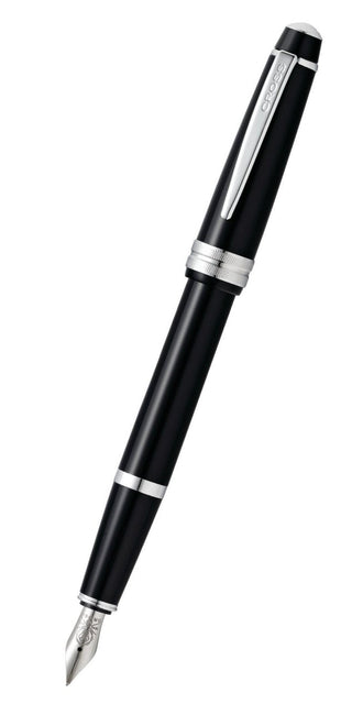 Bailey Light™ Polished Black Resin Extra-Fine Nib Fountain Pen - By Baano
