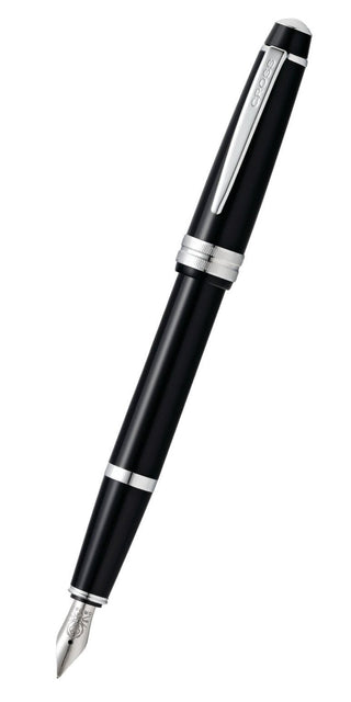 Bailey Light™ Polished Black Resin Fine Nib Fountain Pen - By Baano