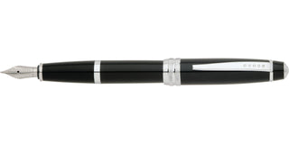 Bailey™ Black Lacquer Stainless Steel Medium Nib Fountain Pen - By Baano