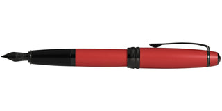 Bailey™ Matte Red Lacquer Stainless Steel Fine Nib Fountain Pen - By Baano