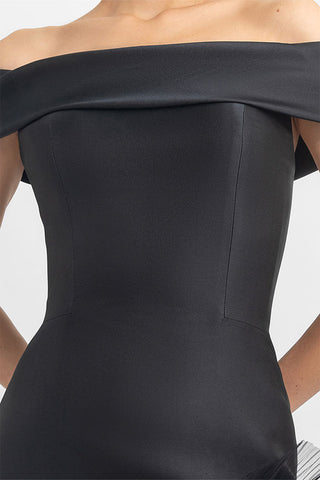 Olivia Black Off-the-Shoulder Maxi Dress - By Baano