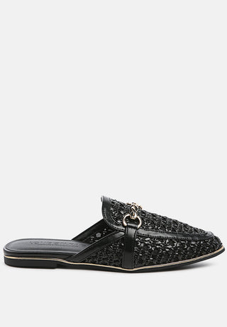 Ophelia Lattice Edge Woven Flat Mules