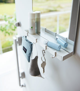 Magnetic Mirror with Storage Rack - Glass - By Baano