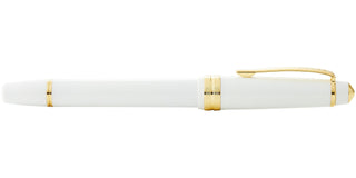 Bailey Light™ Polished White Resin and Gold Tone Fine Nib Fountain Pen - By Baano