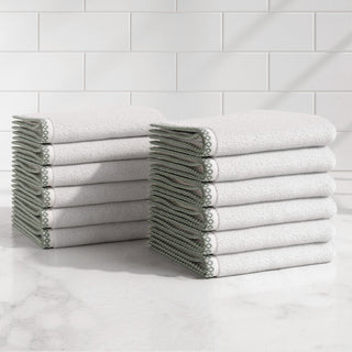 Cotton Border-Stitched 6-Piece Towel Set - Valery Collection Great Bay Home