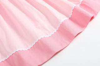 Pink Hearts & Bows Smocked Bishop Dress