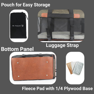 Mr. Peanut's Rhodium Series Mini Size Soft Sided Pet Carrier - Note Sizing in Description Mr. Peanut's Pet Carriers