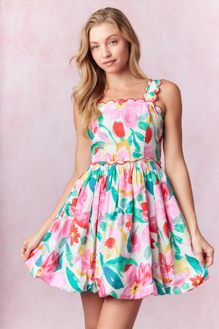 Poppy Puff Dress