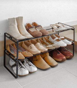 Stackable Shoe Rack (7" H) - Steel Yamazaki Home