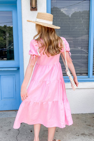 Puff Sleeve Maxi Dress