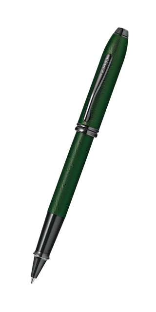 Townsend® Matte Green PVD Micro-knurl Rollerball Pen - By Baano