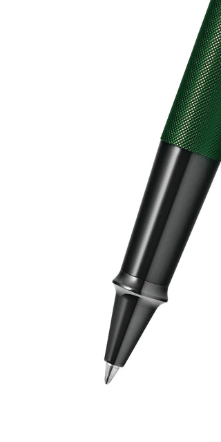 Townsend® Matte Green PVD Micro-knurl Rollerball Pen - By Baano