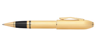 Peerless™ 23KT Heavy Gold Plate with Gold Plated Appointments and Swarovski Crystal Rollerball Pen - By Baano