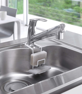 Faucet-Hanging Sponge Holder - Double - Steel - By Baano