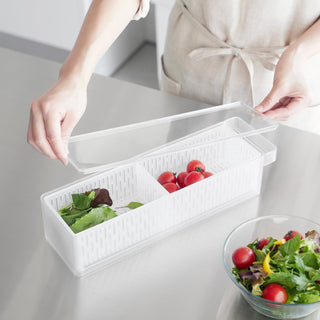 Refrigerator Colander with Lid & Divider Yamazaki Home