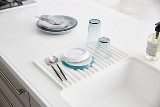 Folding Dish Drainer Mat & Trivet - Silicone - By Baano