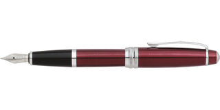 Bailey™ Red Lacquer Stainless Steel Medium Nib Fountain Pen - By Baano
