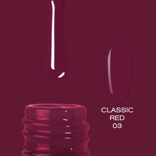 ELITE EMBRACE Professional Color Gel Classic RED 03 10ml ECGCR0310