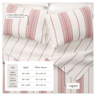 3-Piece Stripe Quilt - Wesley Collection Great Bay Home