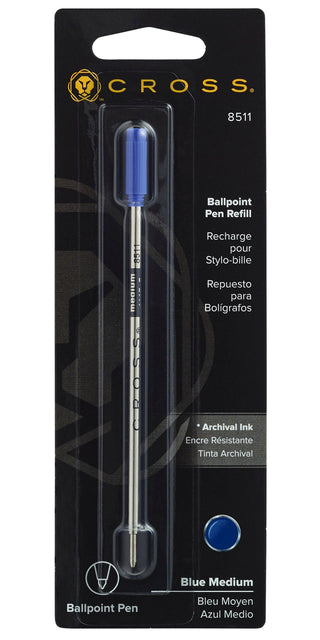 Ballpoint Pen Refill - Blue - Medium - Packaged One Per Card - By Baano