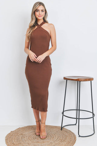 Ribbed Knit Midi Dress