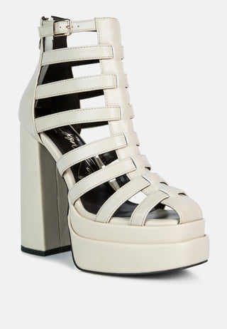 Rielle High Platform Cage Boot Sandals