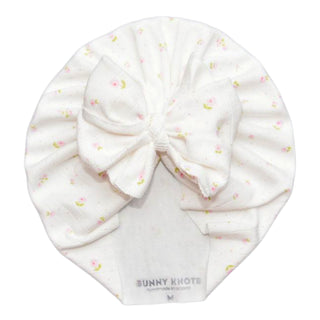 Calliope | Dainty Pink Floral | Pointelle Headwrap