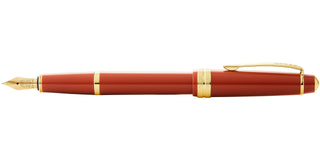 Bailey Light™ Polished Amber Resin and Gold Tone Extra Fine Nib Fountain Pen - By Baano