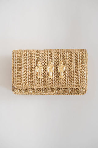 Ruby - Gold Fabric - Charms