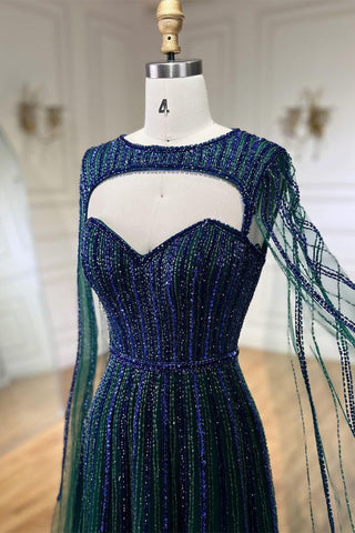 Runway Evening Beaded Maxi Dress - By Baano