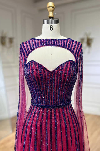 Runway Evening Beaded Maxi Dress - By Baano